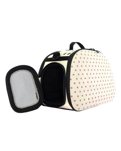 CLASSIC COLLAPSIBLE SHOULDER PET CARRIER - BEIGE