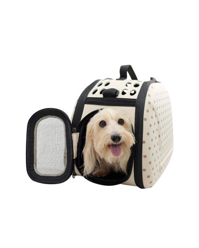 CLASSIC COLLAPSIBLE SHOULDER PET CARRIER - BEIGE